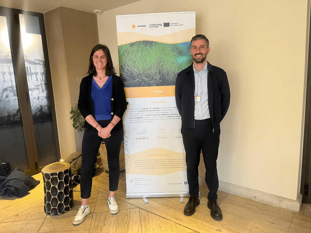 Alice Wittevrongel and Arnaud Terrisse from Plan Bleu at the ARTEMIS's project partners' Meeting in Crete - March 2025